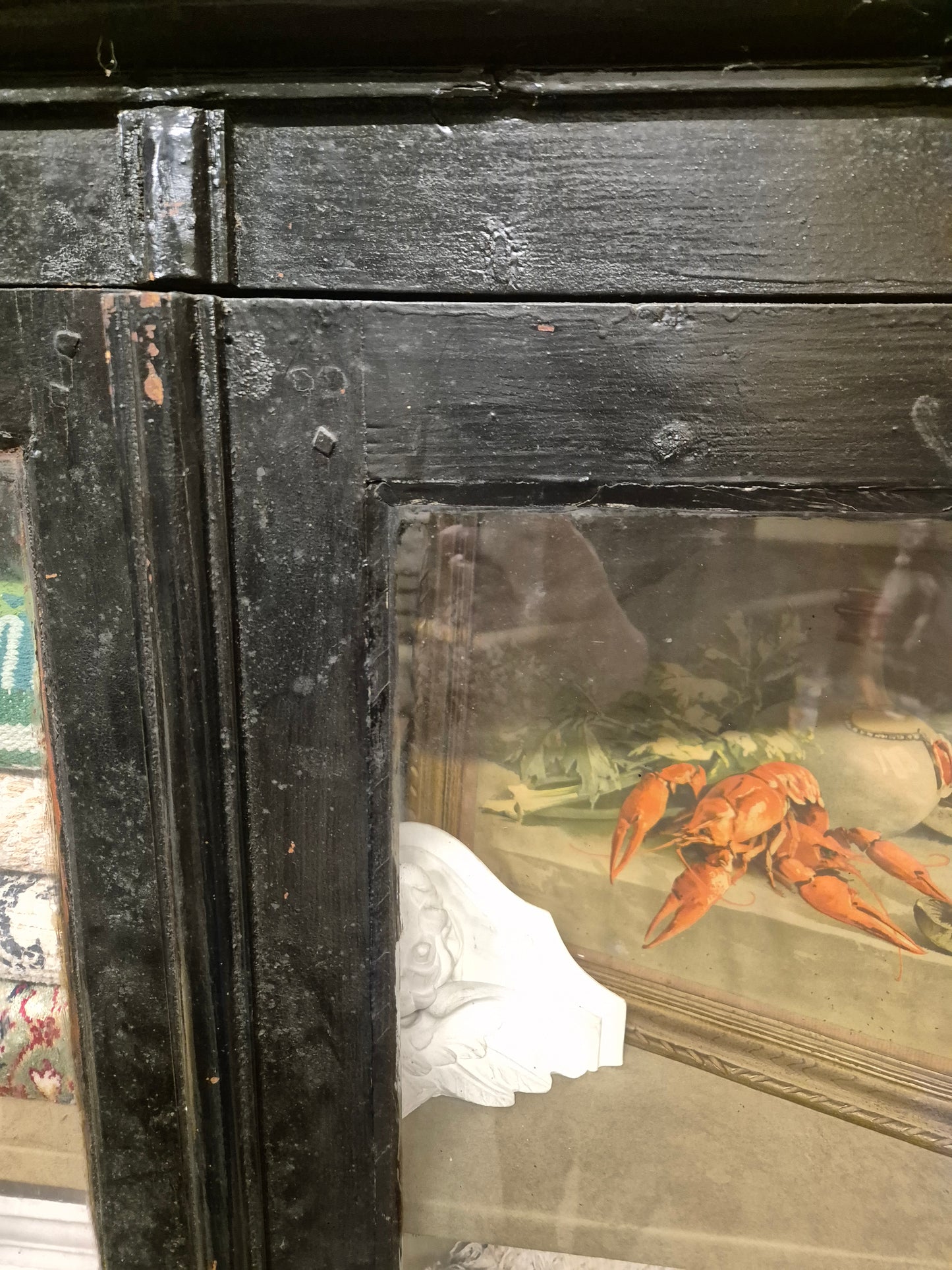 Antique Ebonised Large French Cabinet