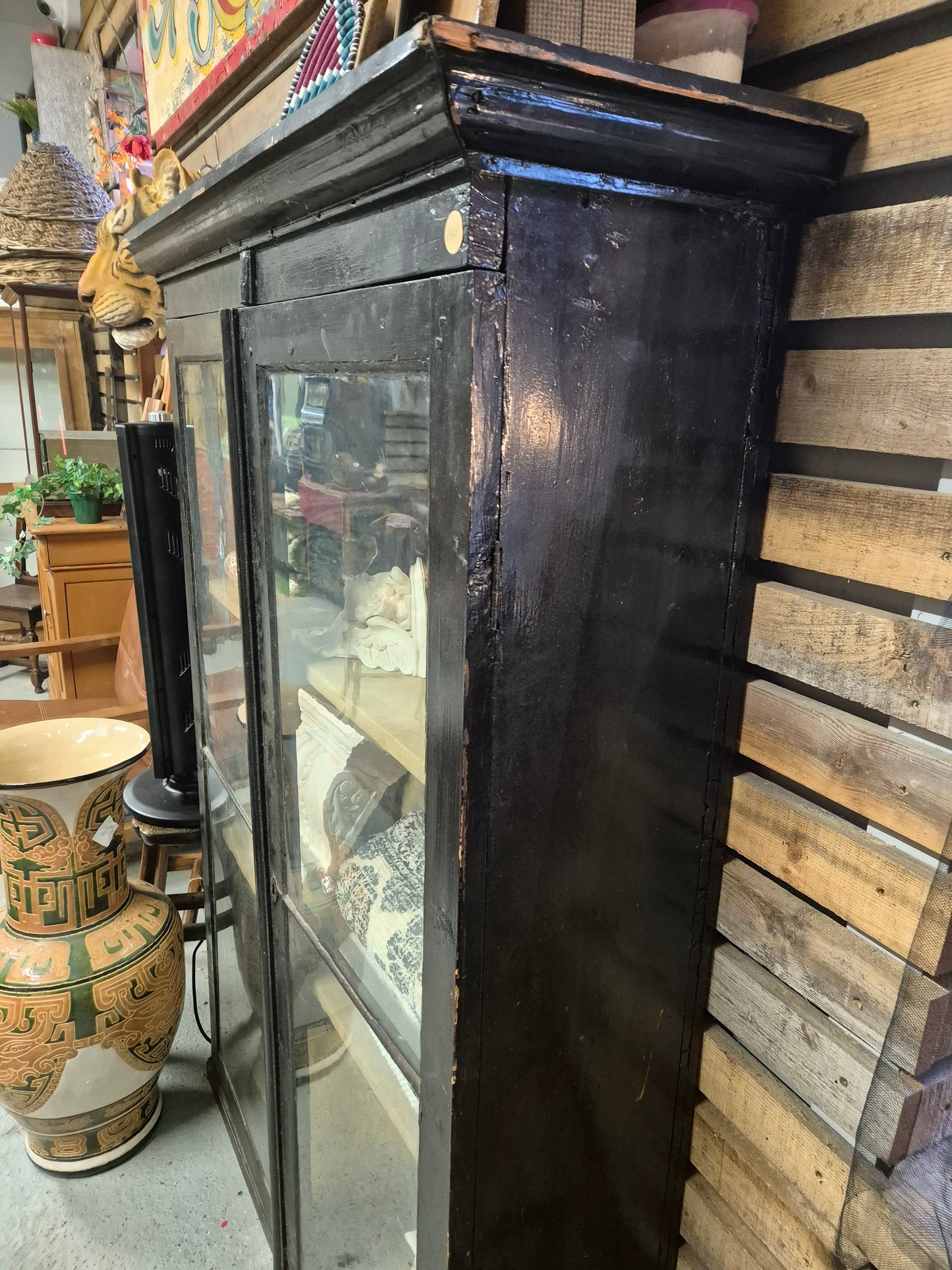 Antique Ebonised Large French Cabinet