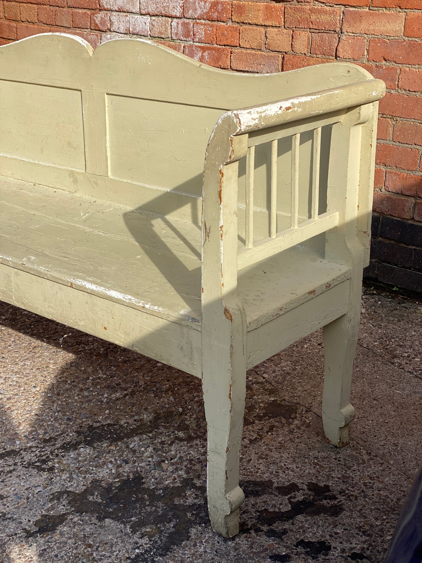 19th century Hungarian pine bench