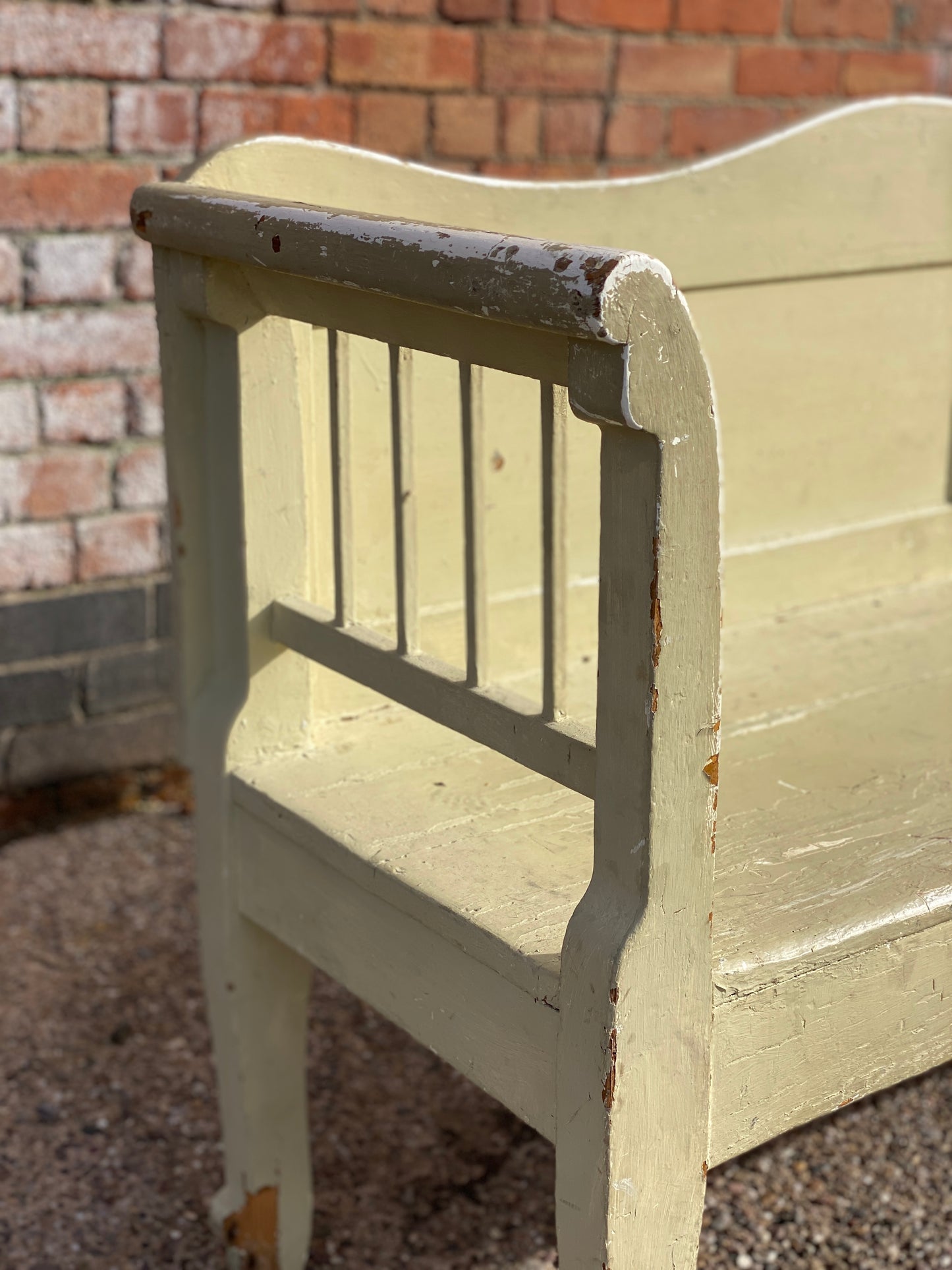 19th century Hungarian pine bench