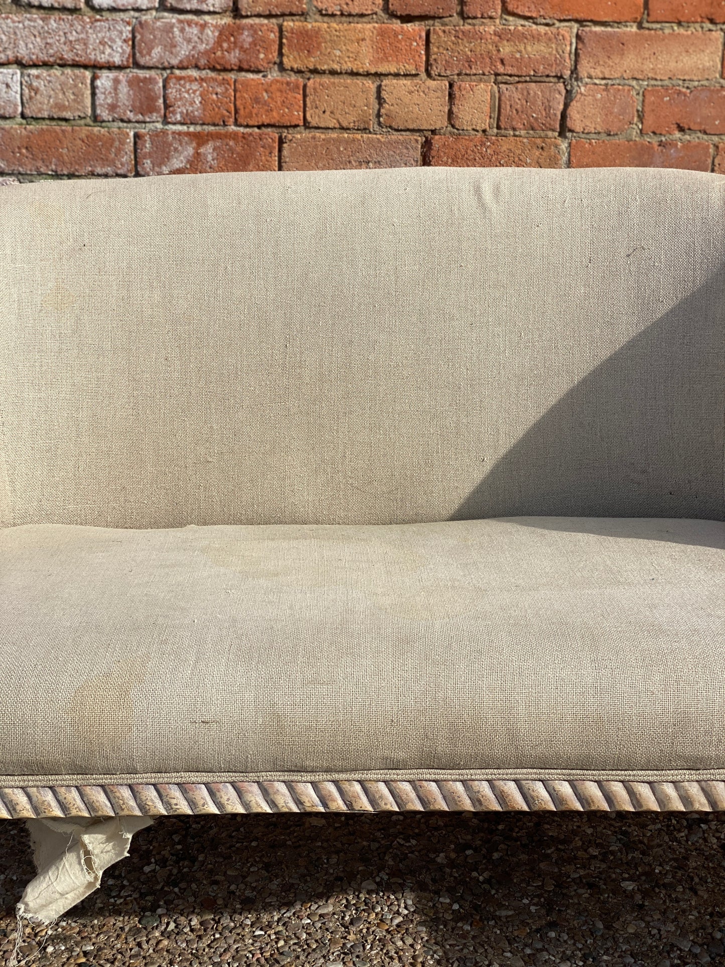 1940s French rope twist sofa