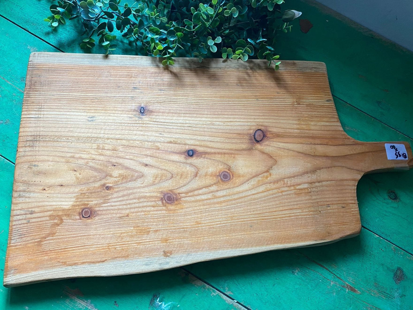 Rustic Solid Wood Serving Board with Handle