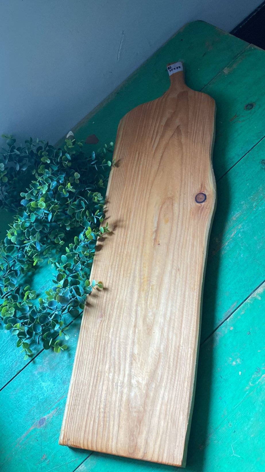 Rustic Solid Wood Serving Board with Handle