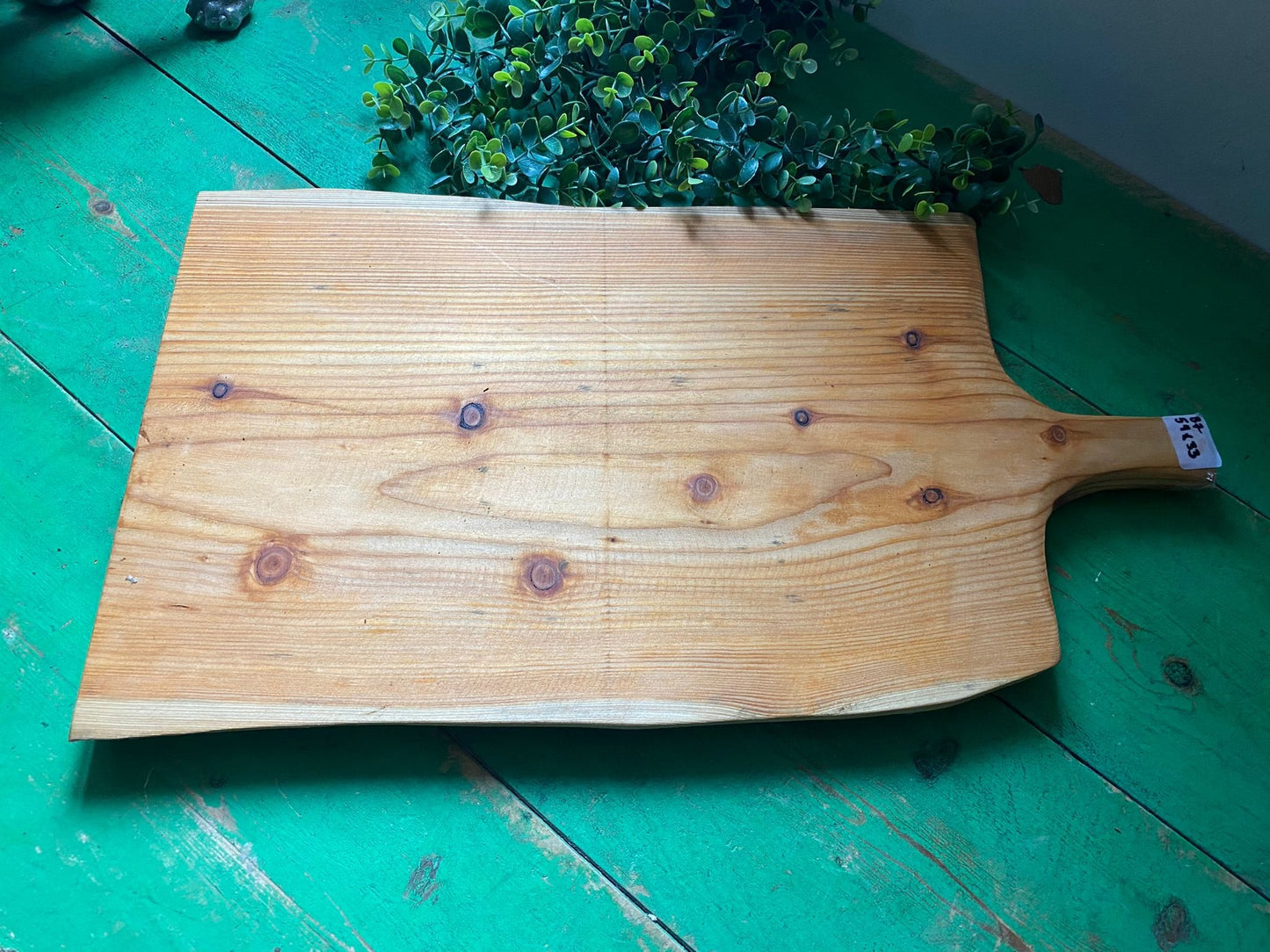 Rustic Solid Wood Serving Board with Handle
