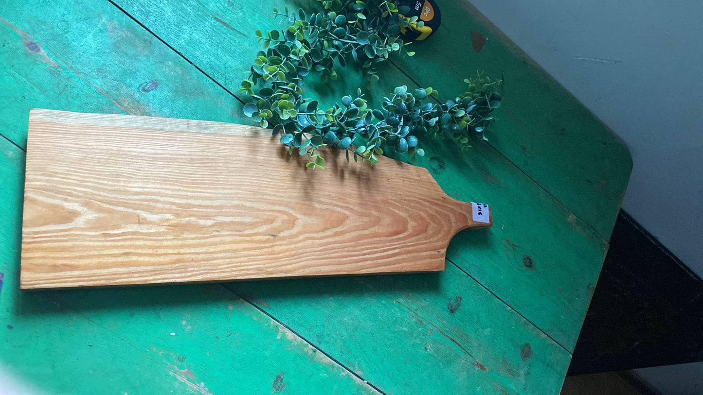 Rustic Solid Wood Serving Board with Handle