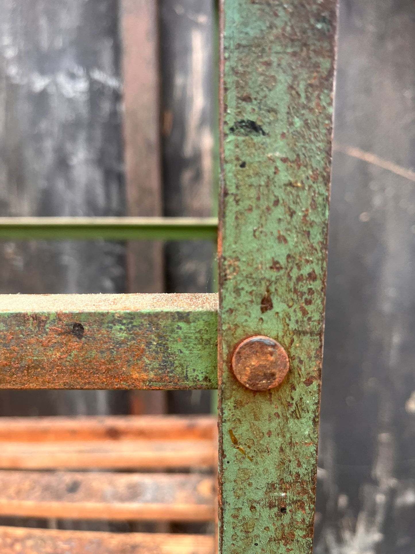 Antique Shoe Last Metal Trolley with Shelves