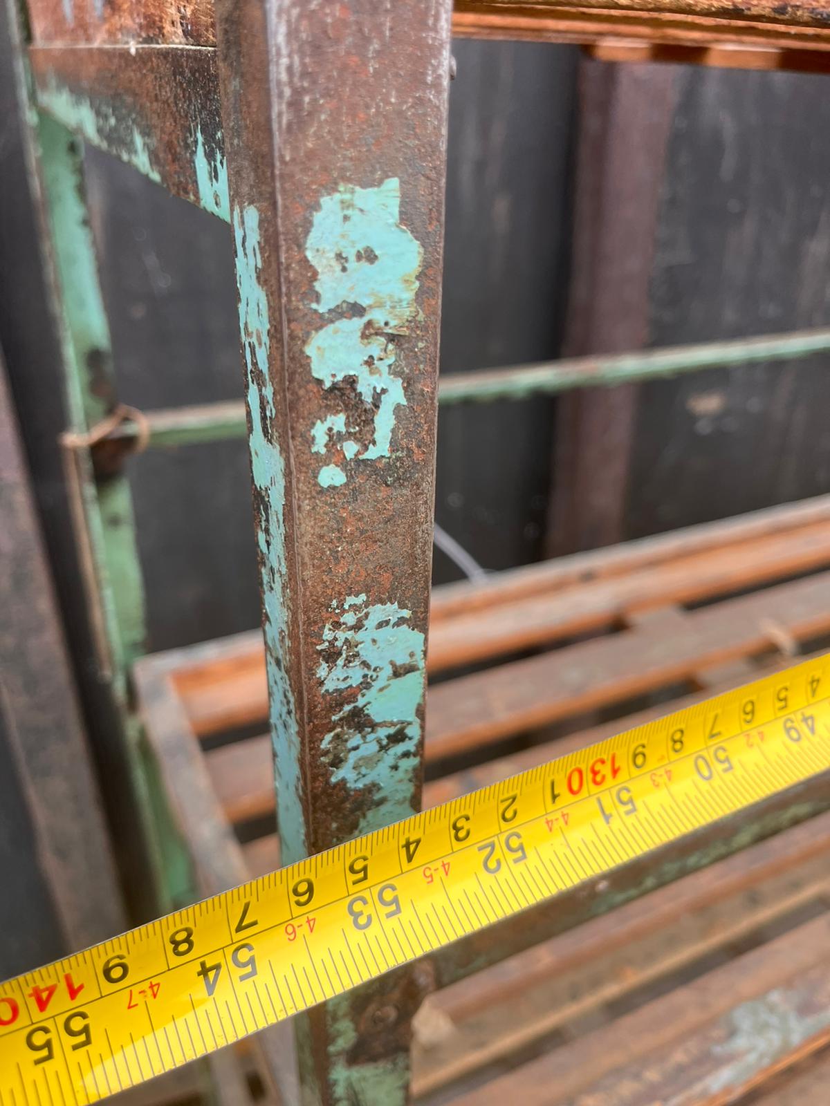 Antique Shoe Last Metal Trolley with Shelves