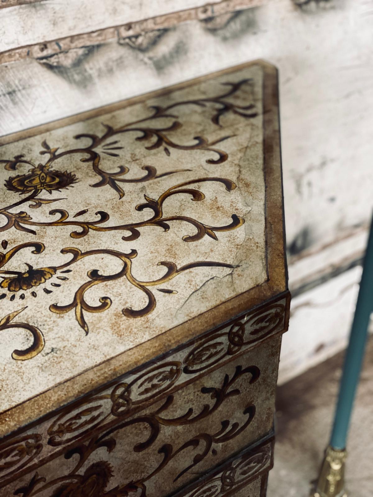Italian Murano Style Venetian Glass Console Table