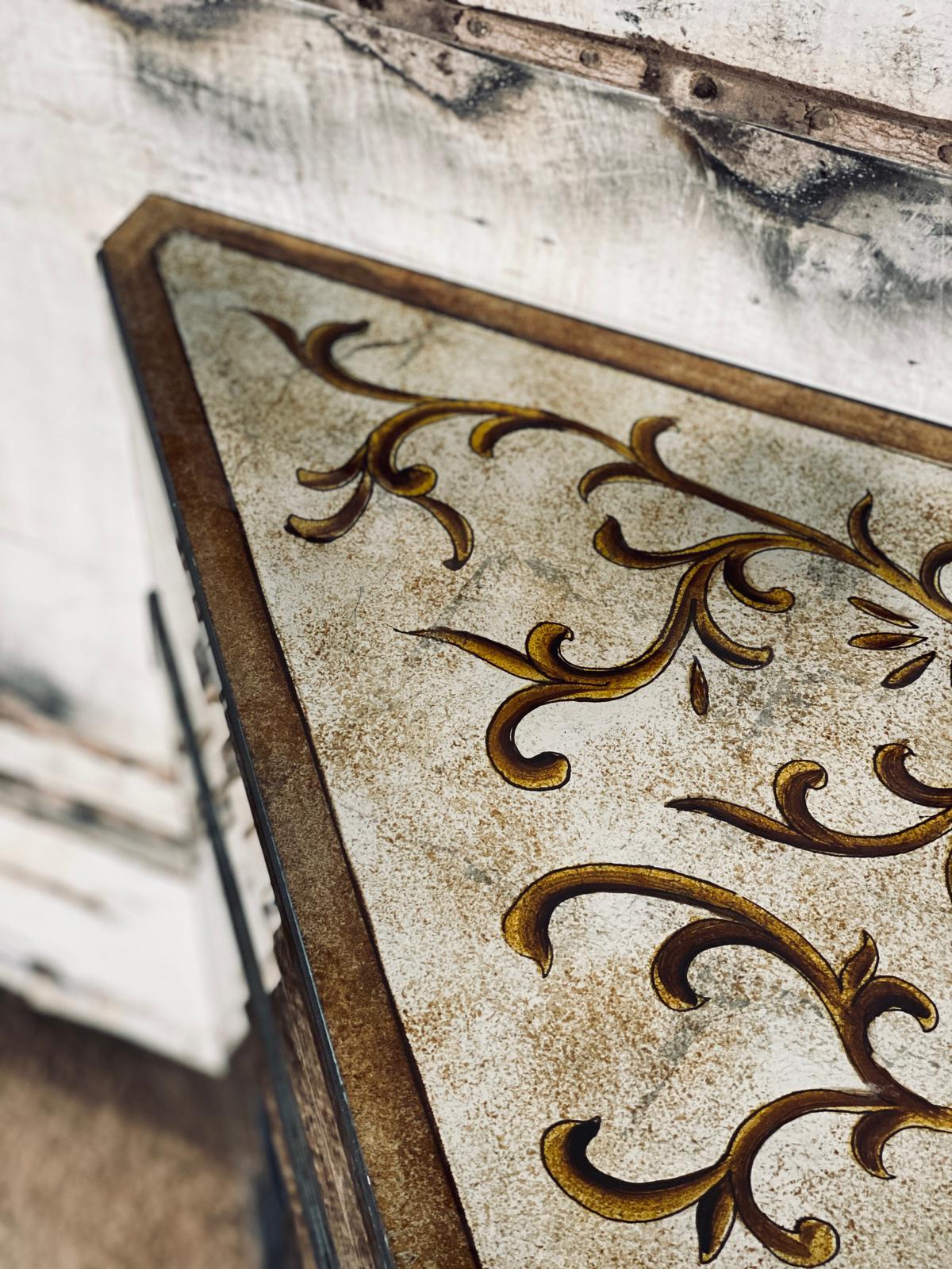 Italian Murano Style Venetian Glass Console Table