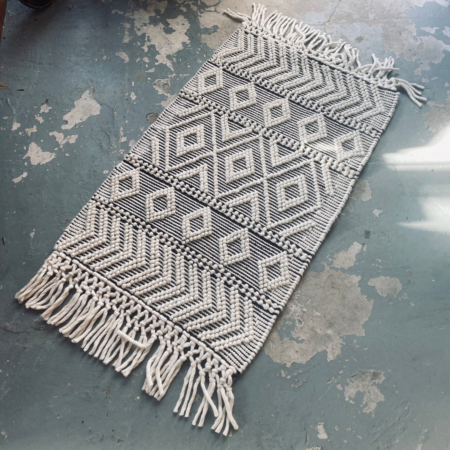 Geometric pattern 100% cotton rug