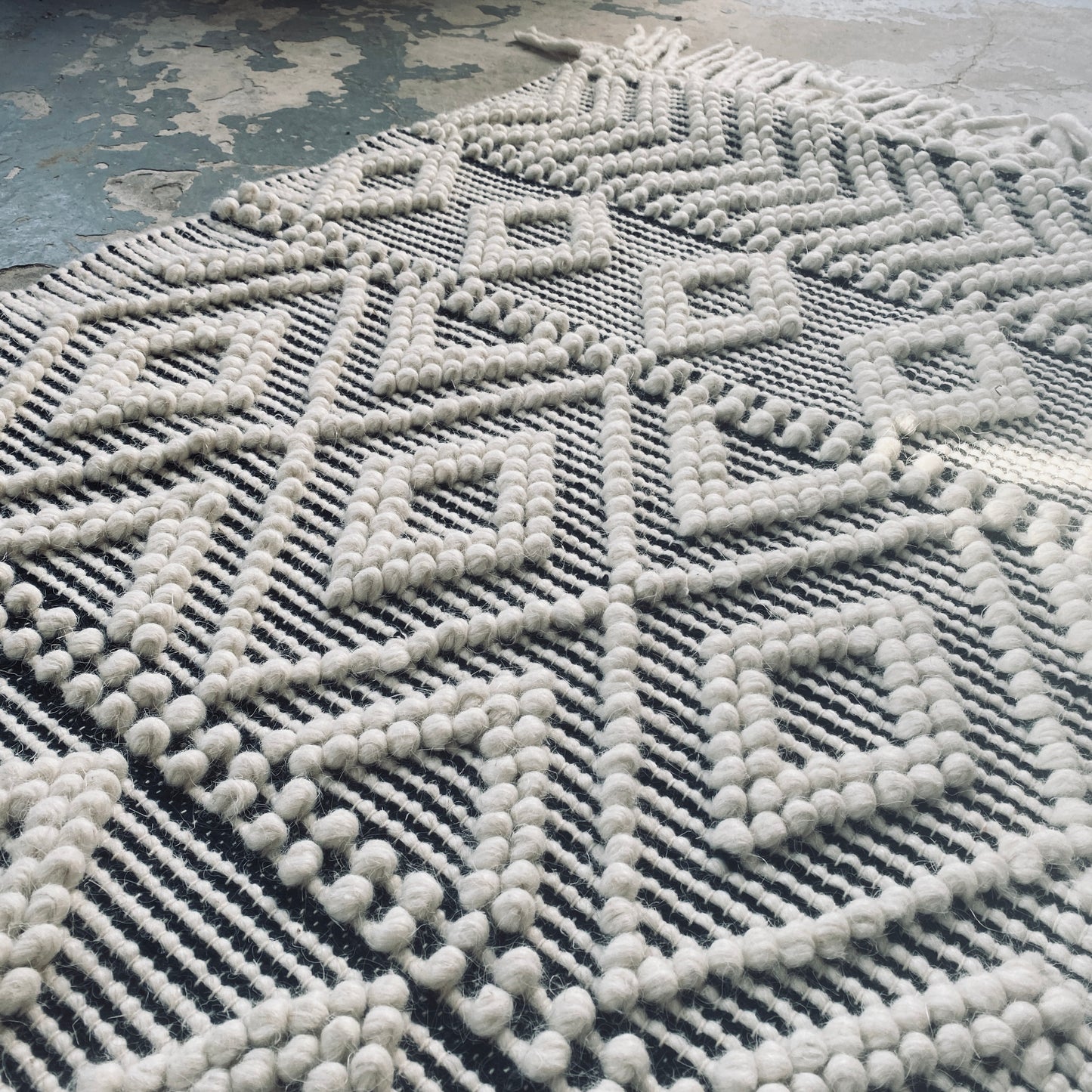 Geometric pattern 100% cotton rug