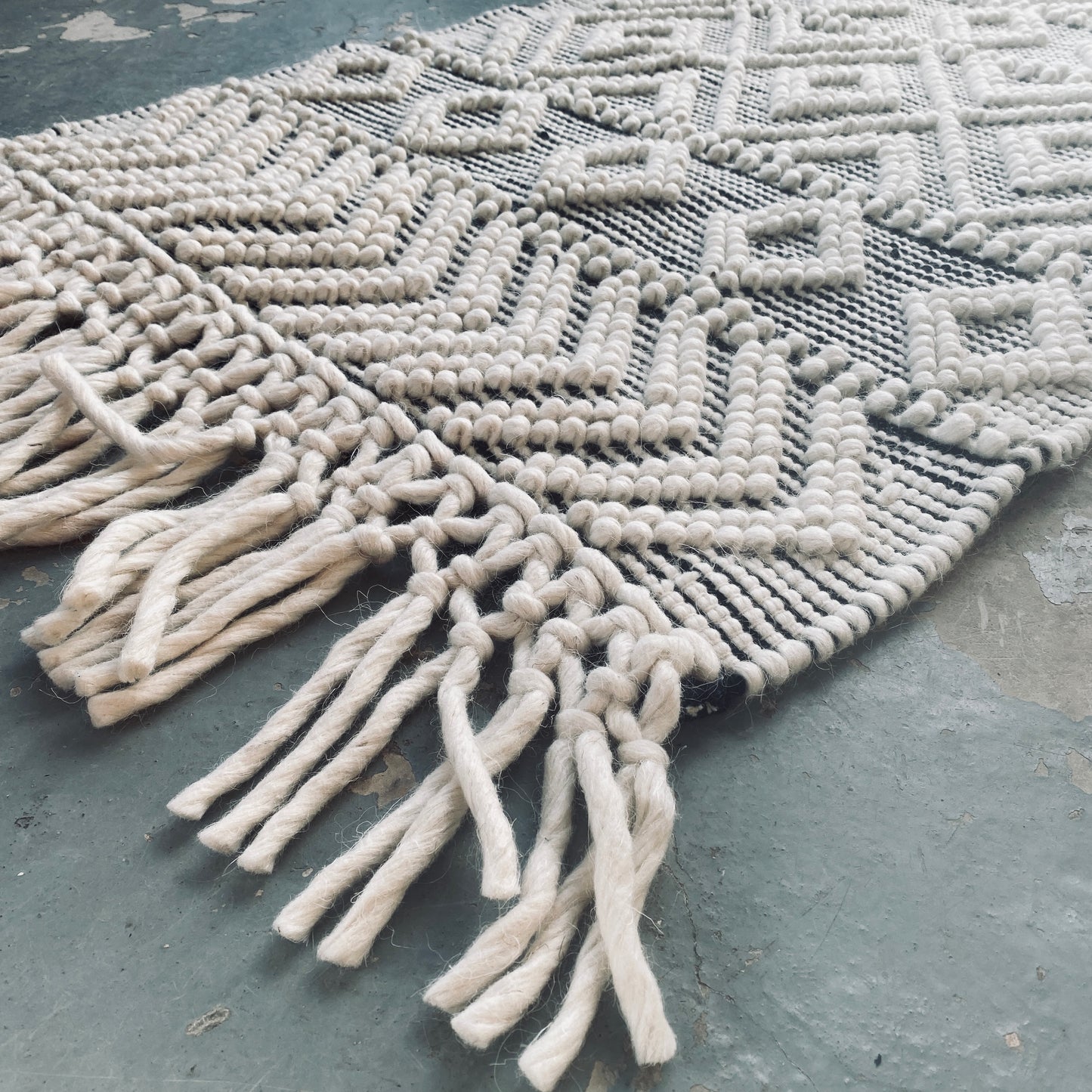 Geometric pattern 100% cotton rug