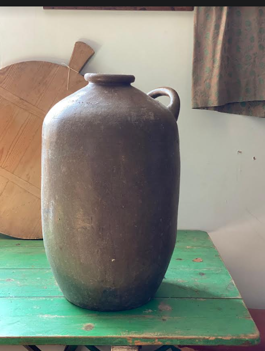 Antique Extra Large Glazed Decorative Rice Wine Pot