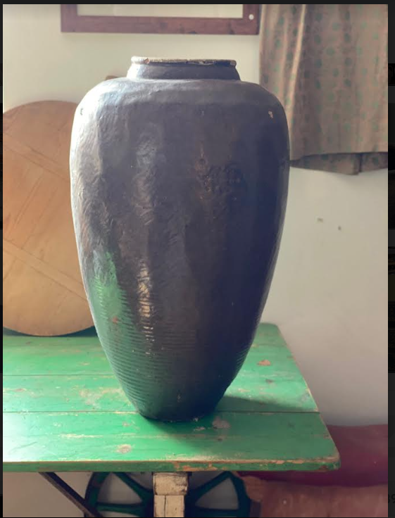 Antique Extra Large Glazed Decorative Rice Wine Pot