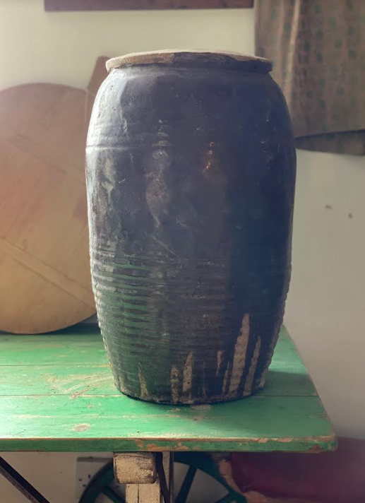 Antique Extra Large Glazed Decorative Rice Wine Pot